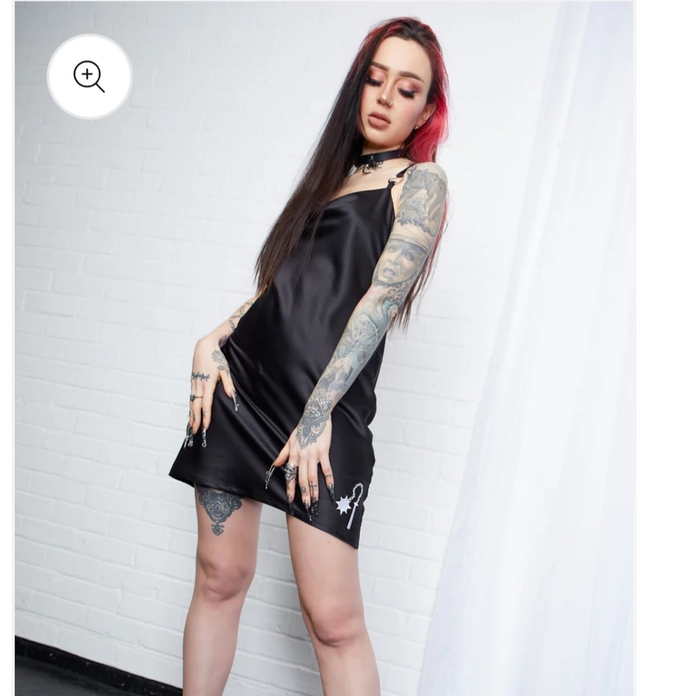 Sigrid Satin O-Ring Slip Dress